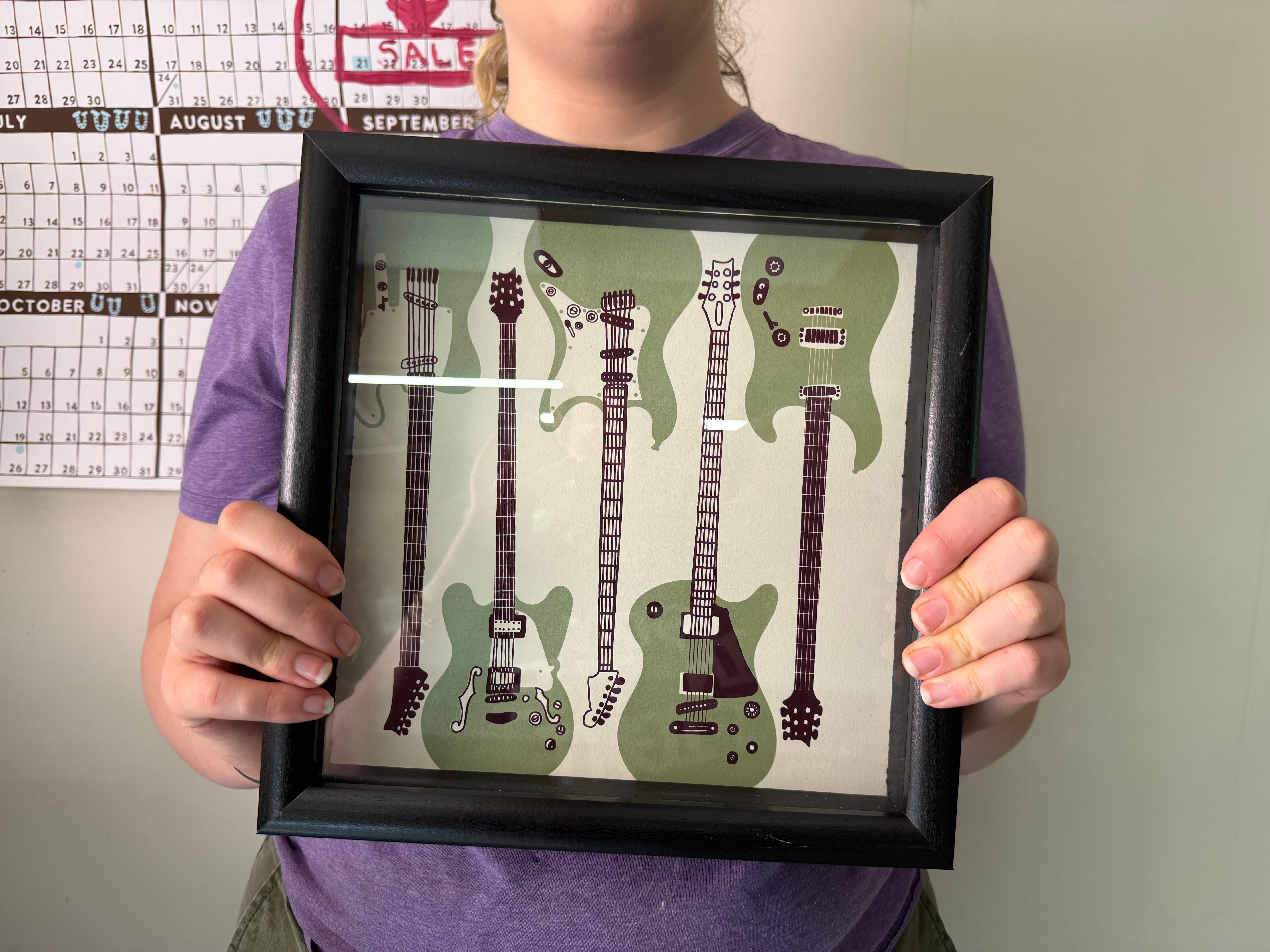ONE OF A KIND - Framed Print - Guitars