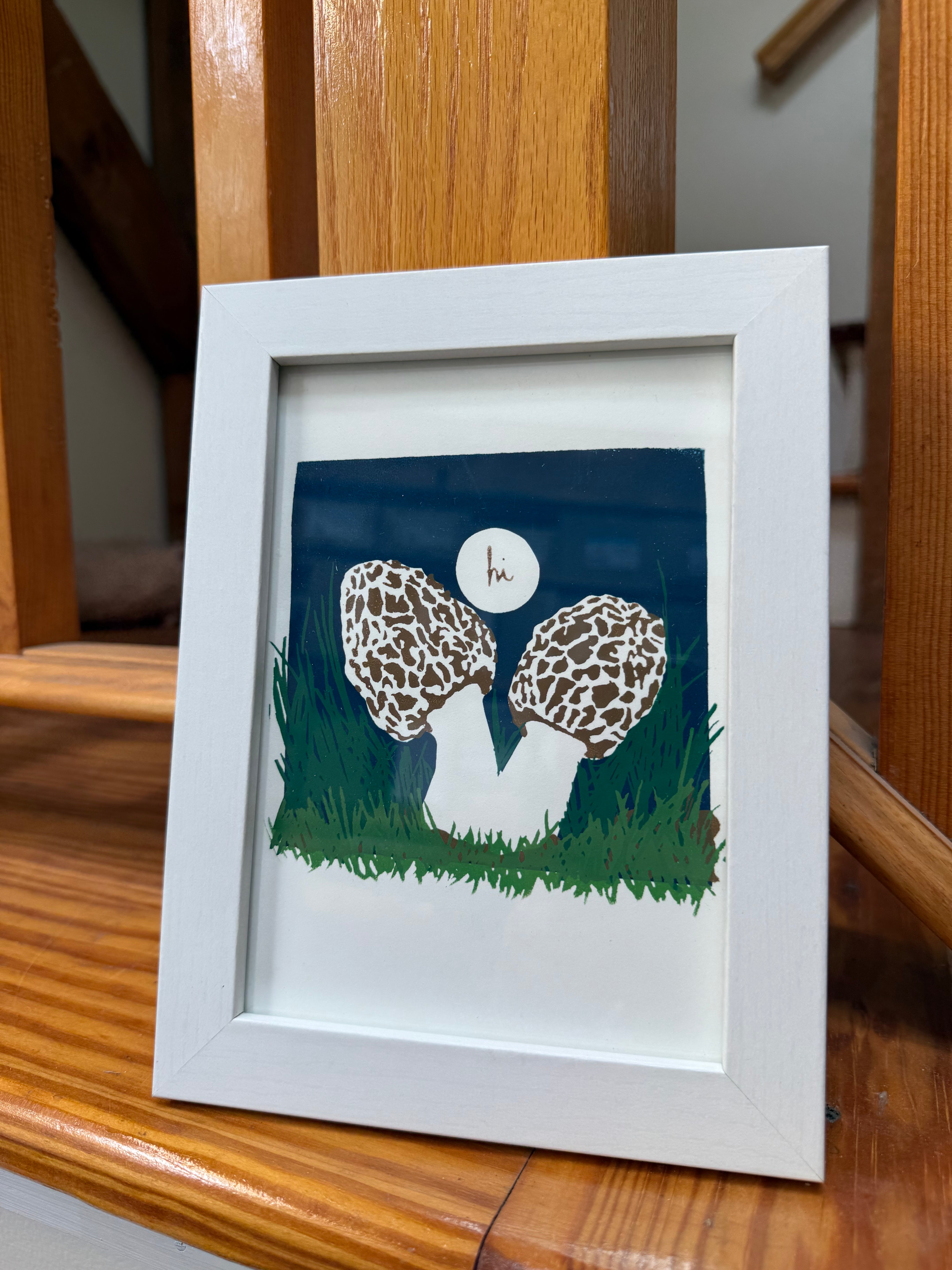 Framed Mushrooms Print