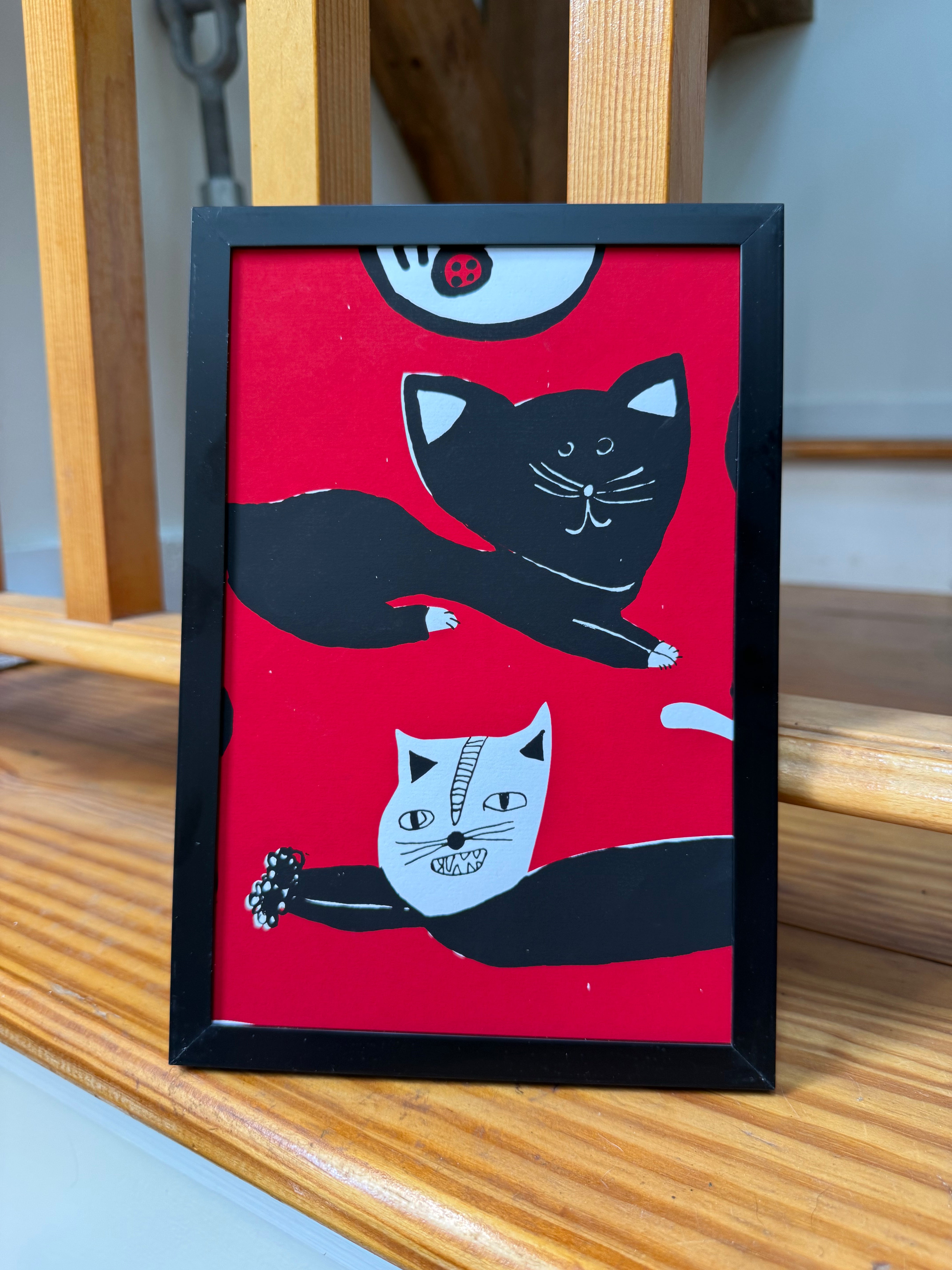 One-of-a-Kind Framed Black Cat Print by Jamie