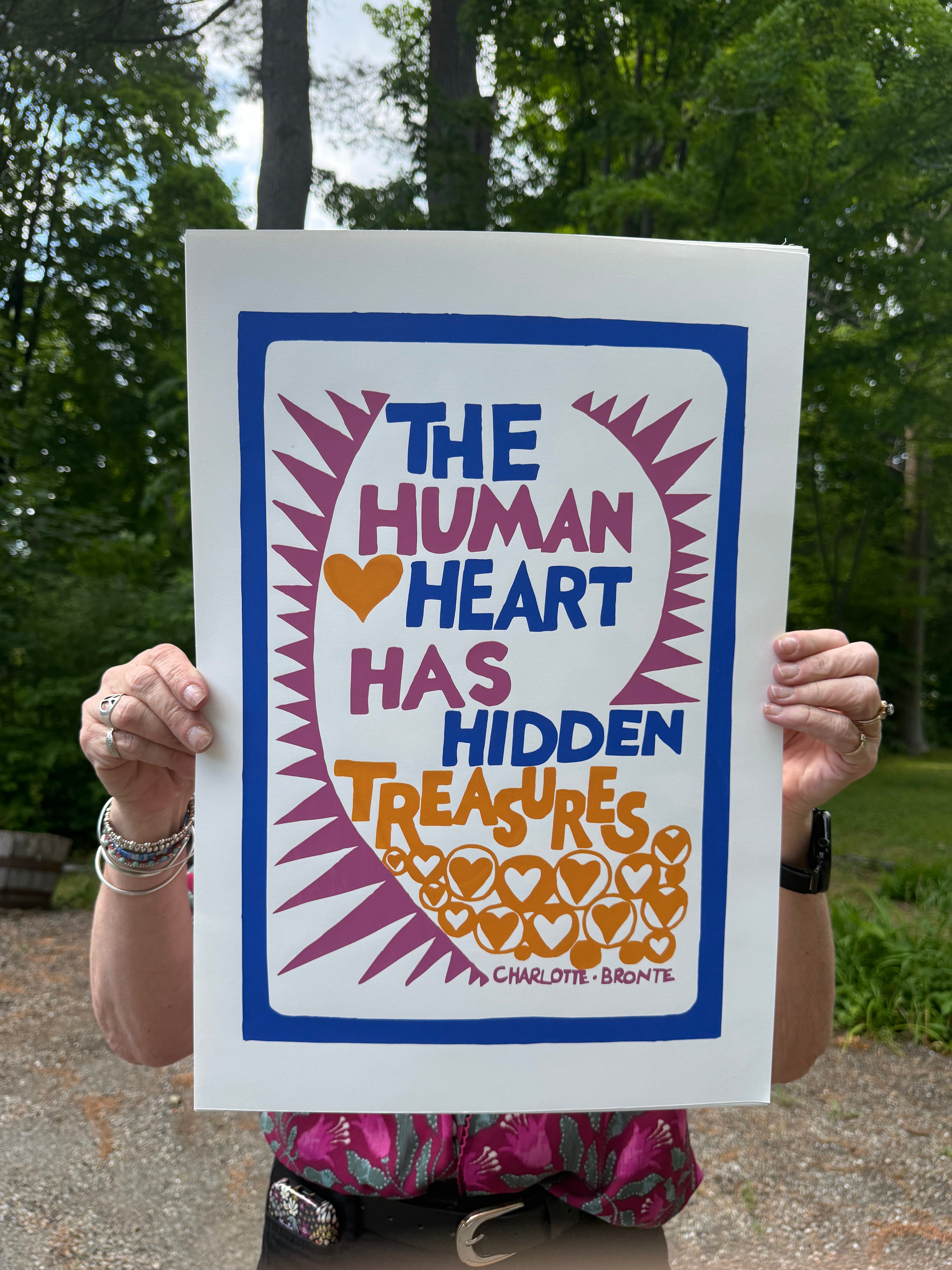 The Human Heart Has Hidden Treasure (Purple and Orange)