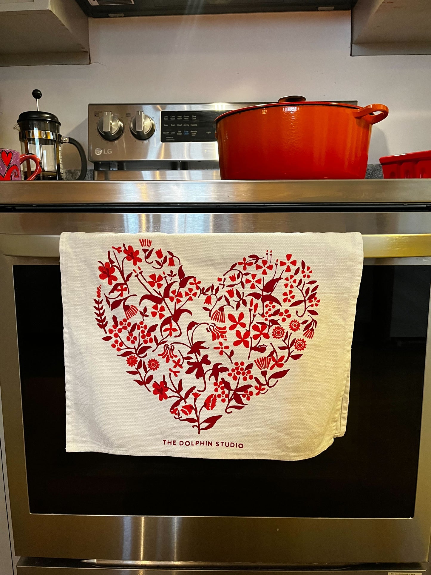 Kitchen Towels - FLORAL HEARTS