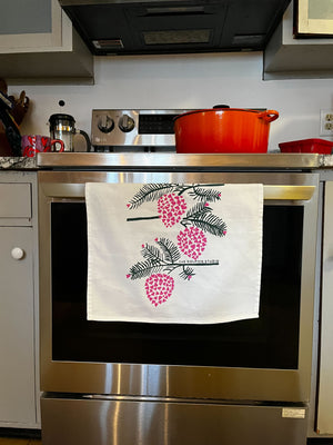 Kitchen Towels - PINK PINECONES (Limited Edition)