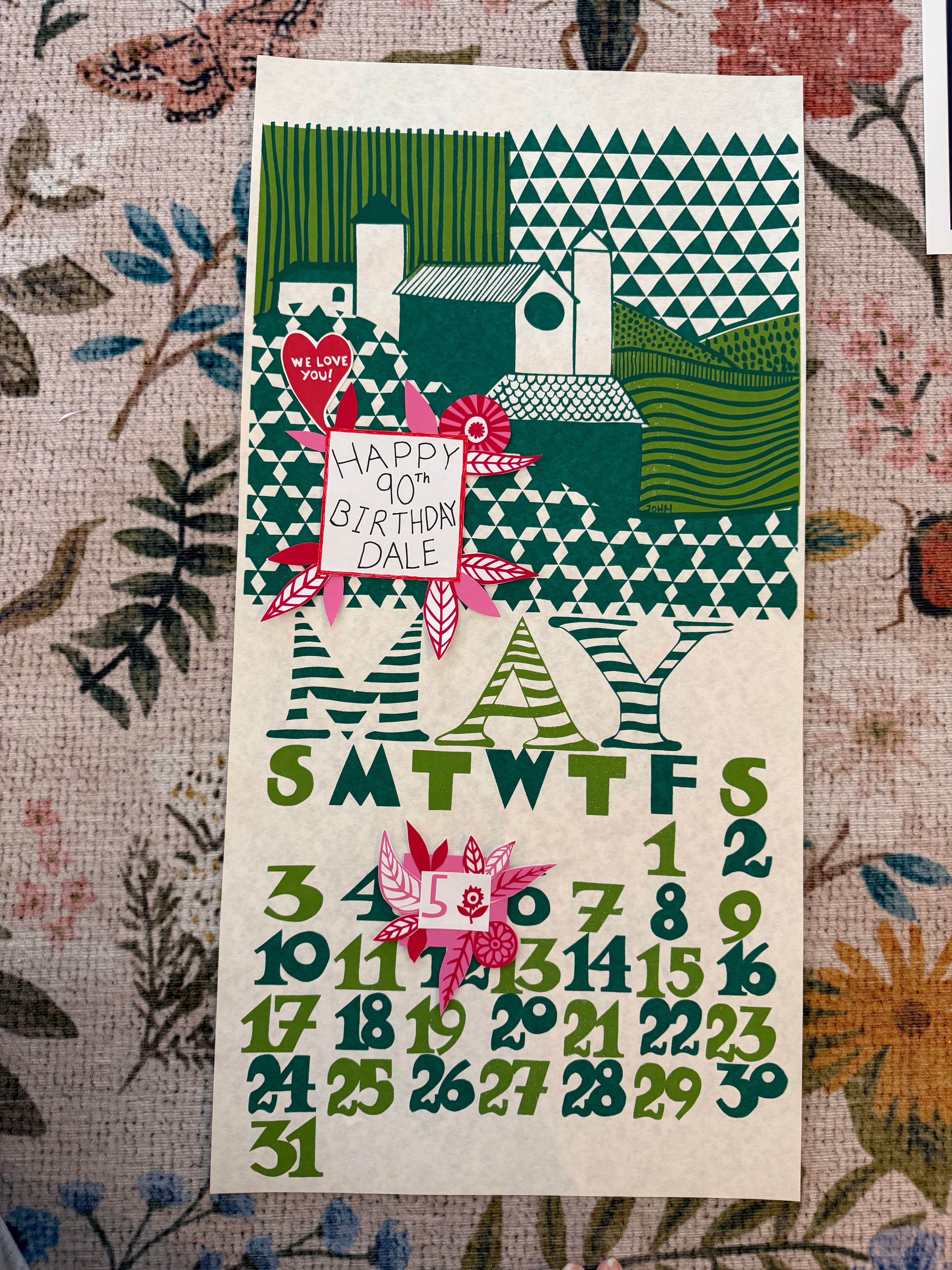 Hand Embellished Date for Dolphin Studio Archive Prints