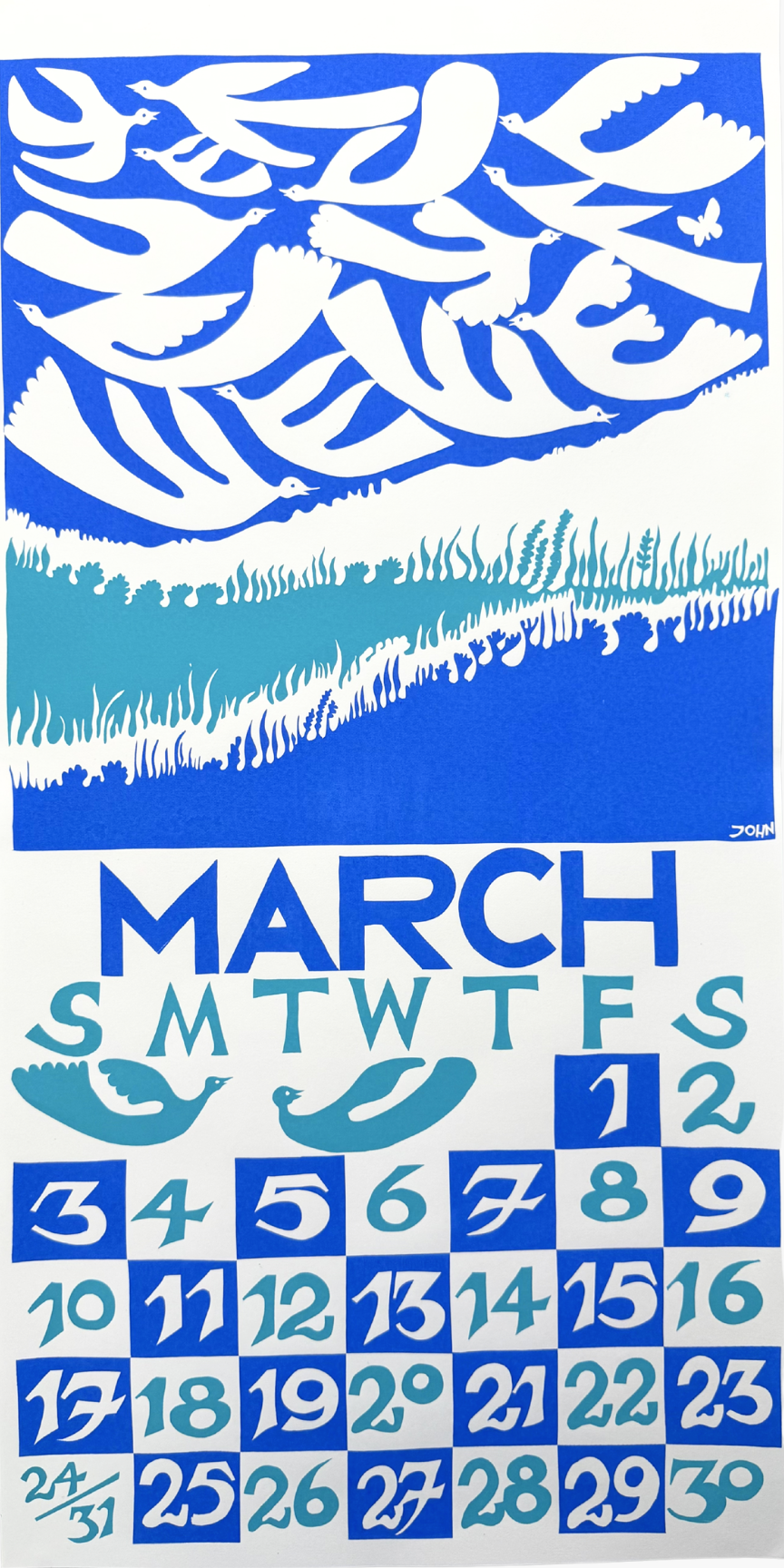 2019 Dolphin Studio Calendar Archive Print