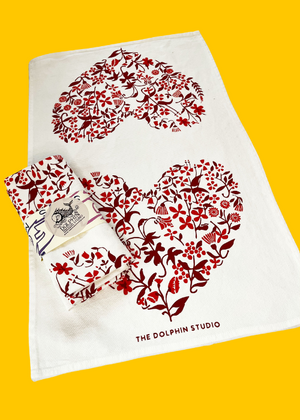 Kitchen Towels - FLORAL HEARTS