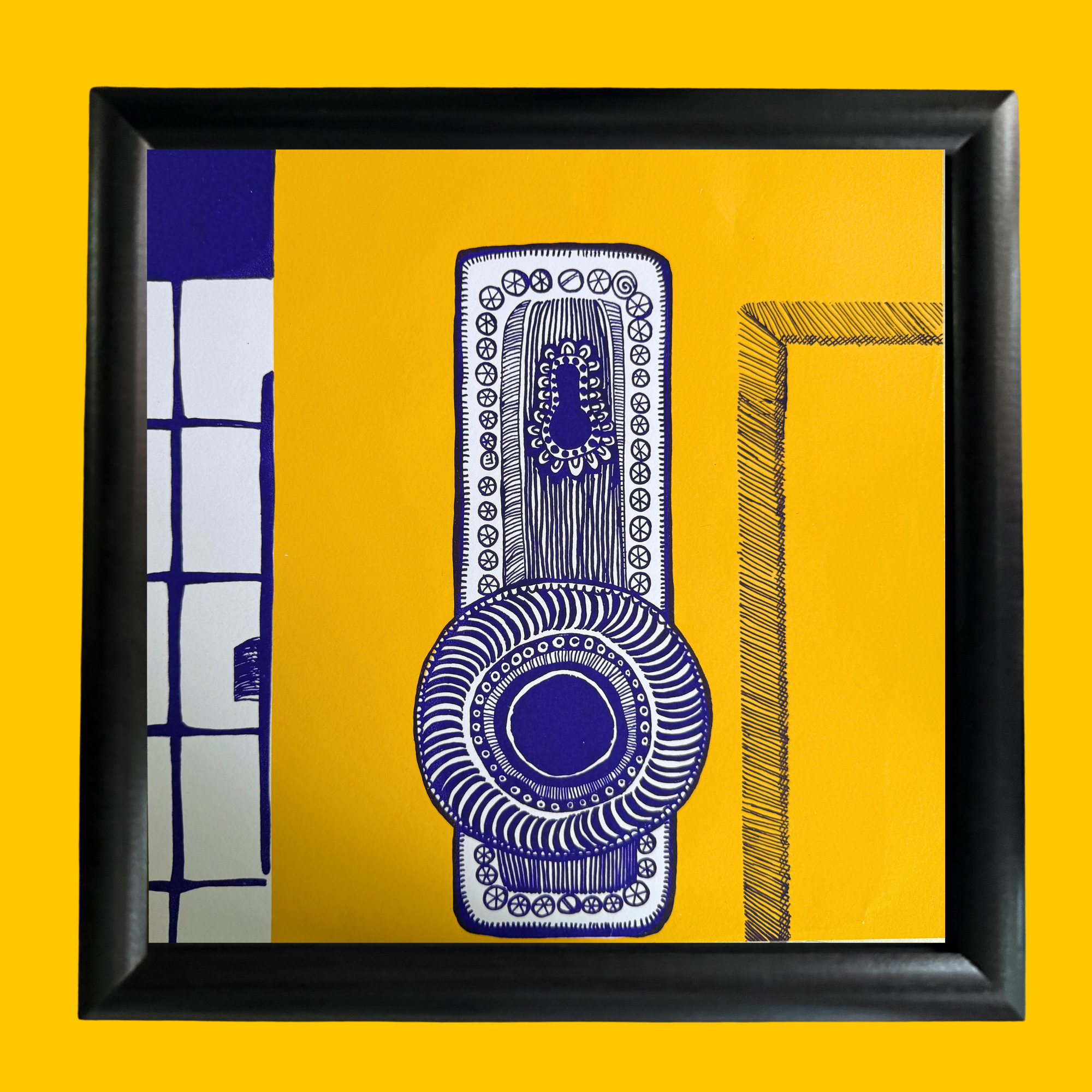 ONE OF A KIND - Framed Print - Yellow Door