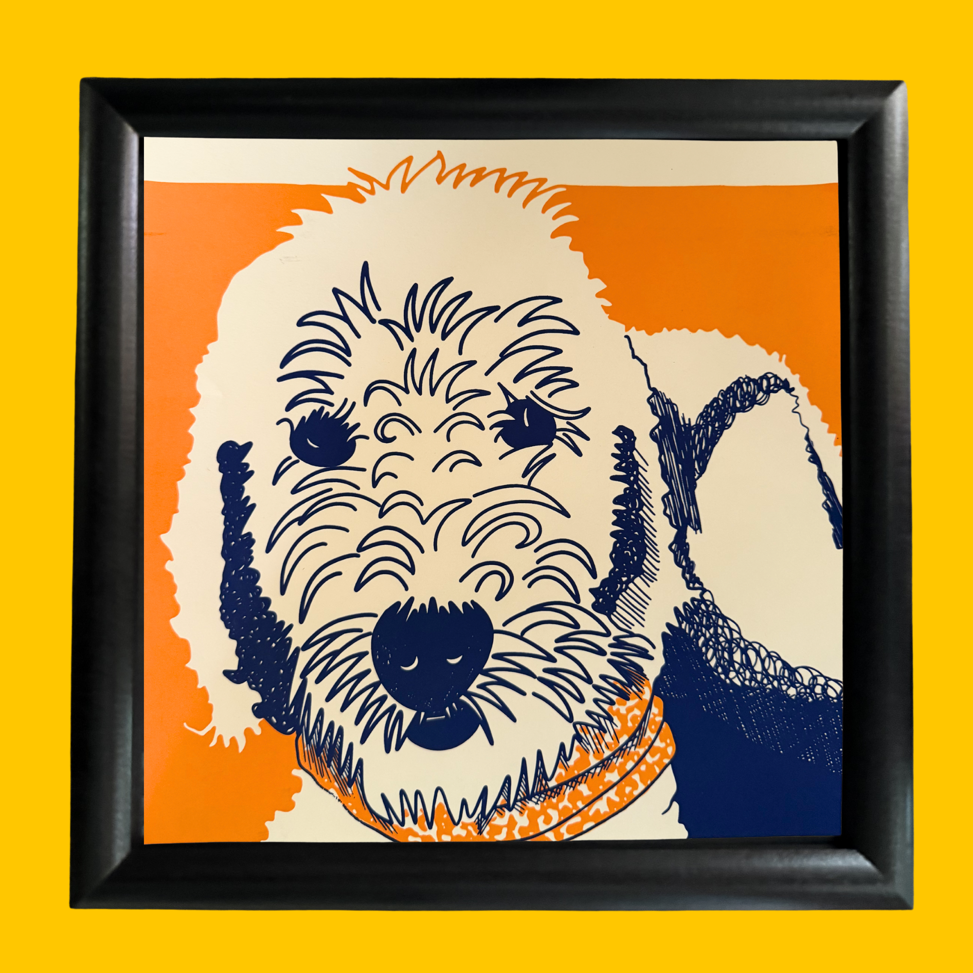 SALE - Framed Print - Golden Doodle