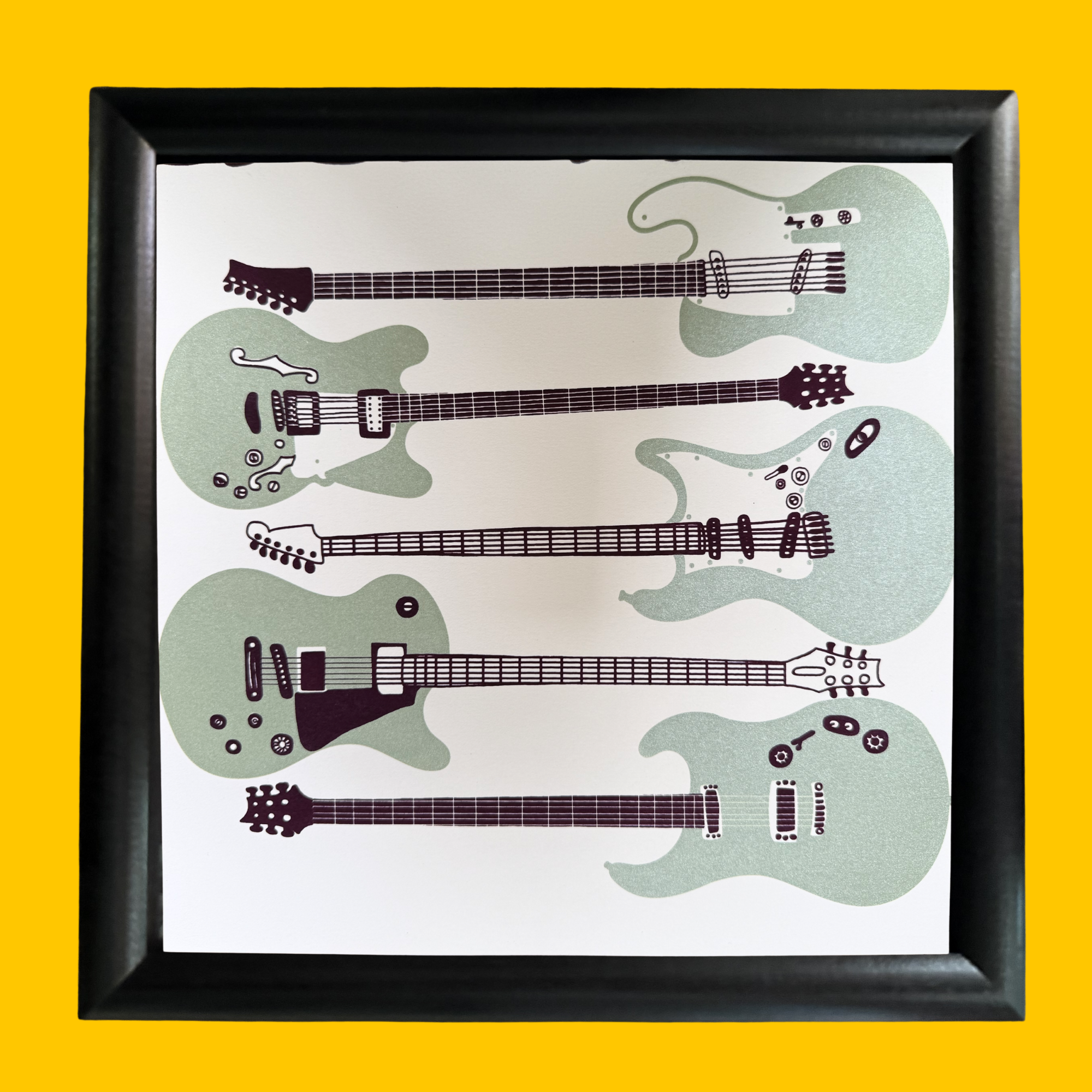 ONE OF A KIND - Framed Print - Guitars
