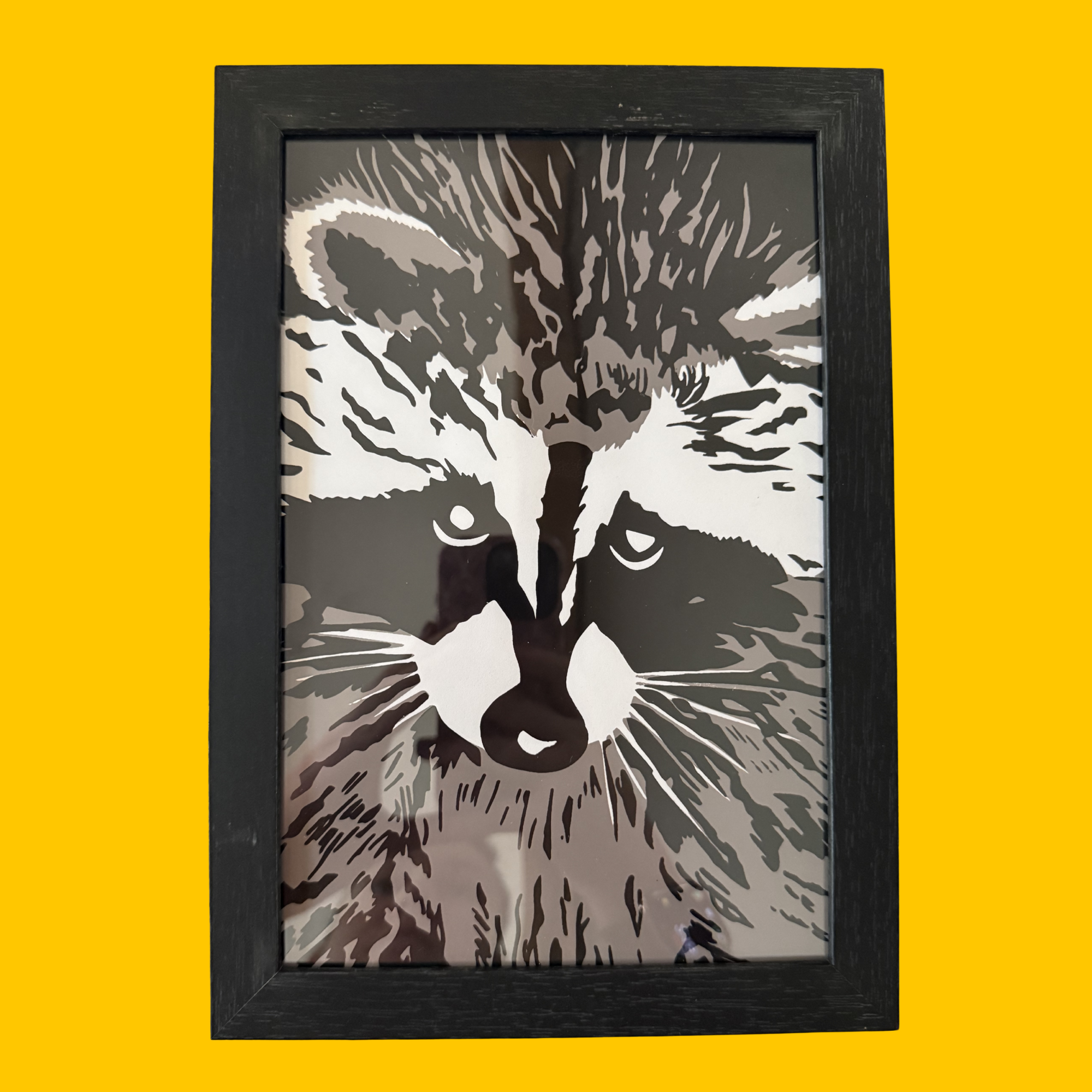 Raccoon - One of a Kind framed Print